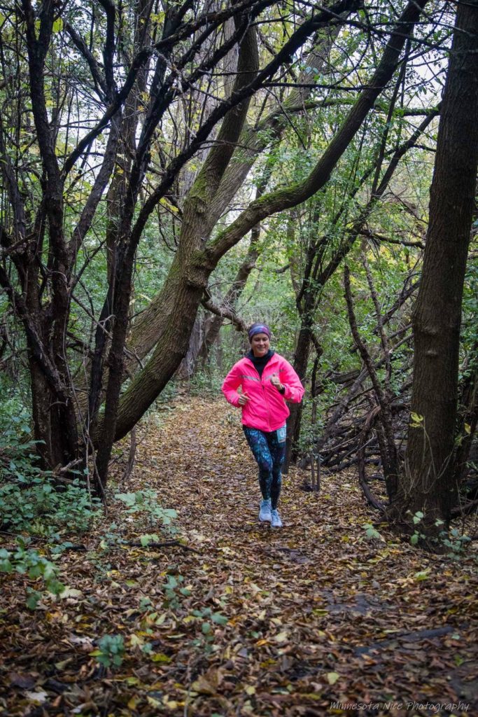 Minnesota Ultra Marathon running through the woods