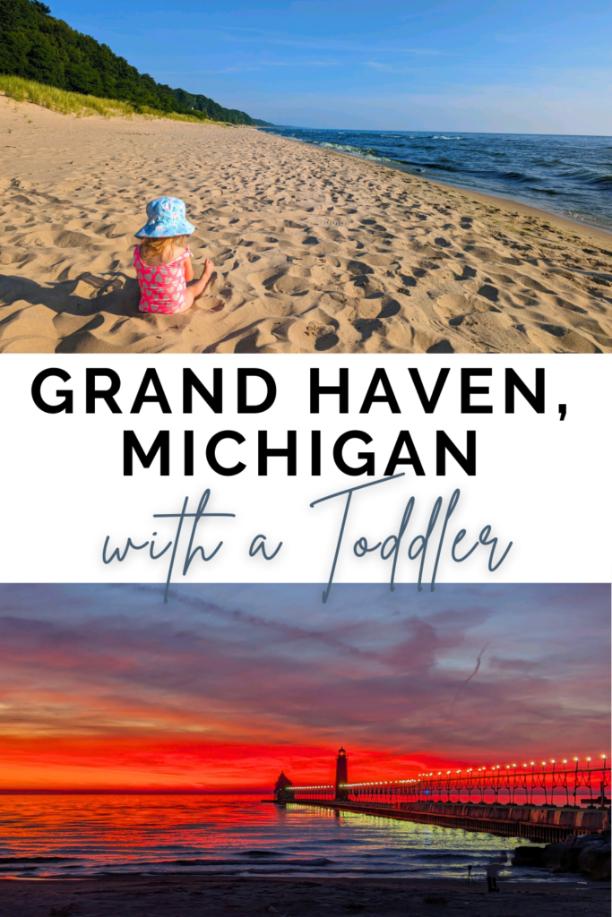 Grand Haven, Michigan with a toddler Pin